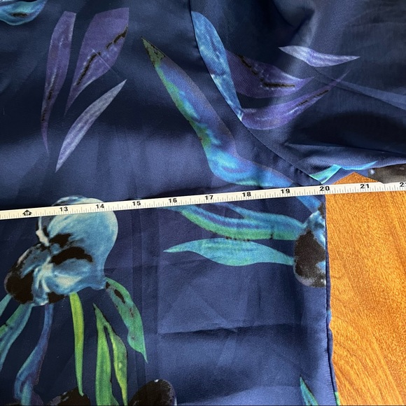 Charlie Charlie Charlotte Blue Multicolor Floral Print Cottagecore dress size L - Picture 11 of 12